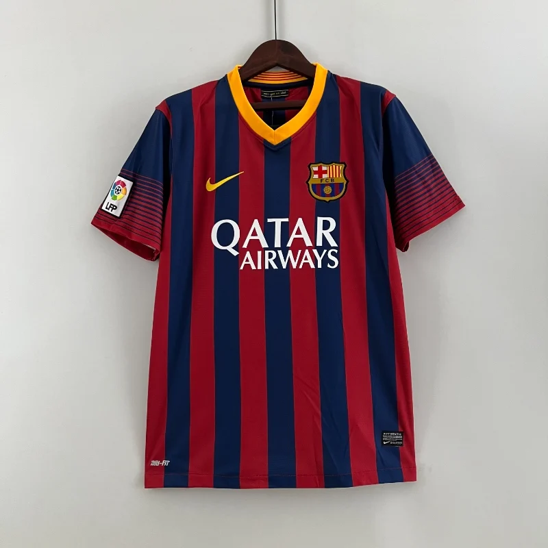 Retro 2013-14 Barcelona Soccer Jersey Home