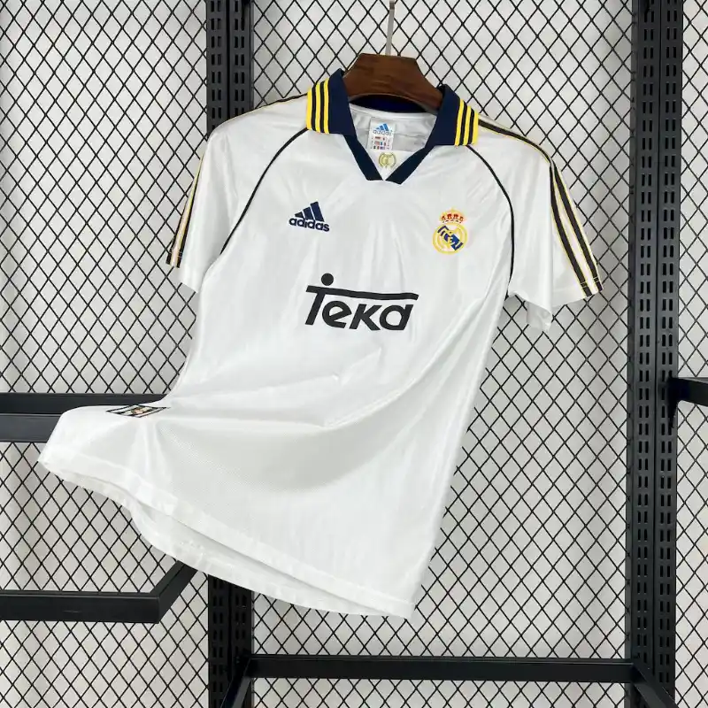 Retro 1998-00 Real Madrid Soccer Jersey Home