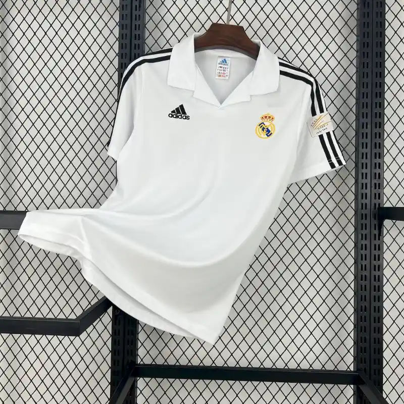 Retro 2001-02 Real Madrid UCL Soccer Jersey Home