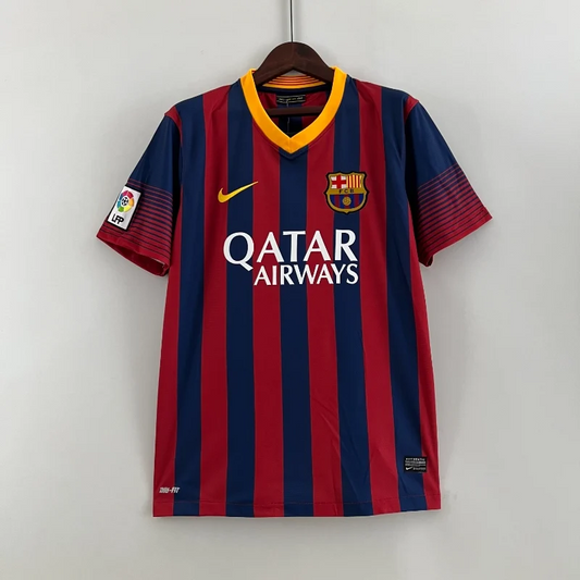 Retro 2013-14 Barcelona Soccer Jersey Home